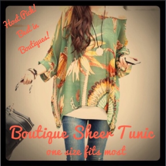 Boho Sheer Tunic - Picture 2 of 5